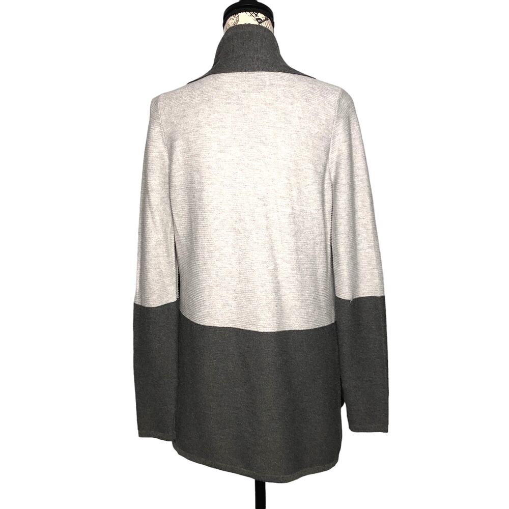 Evolution (S) Stassi Colorblock Open Cardigan - Stitch Fix Two-Toned Ribbed - Picture 5 of 10